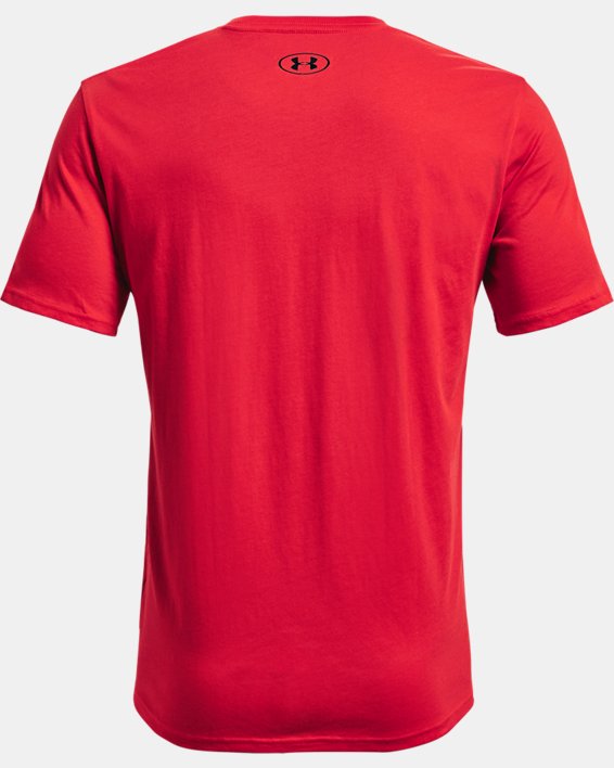 Men's UA Sportstyle Logo Short Sleeve in Red image number 5
